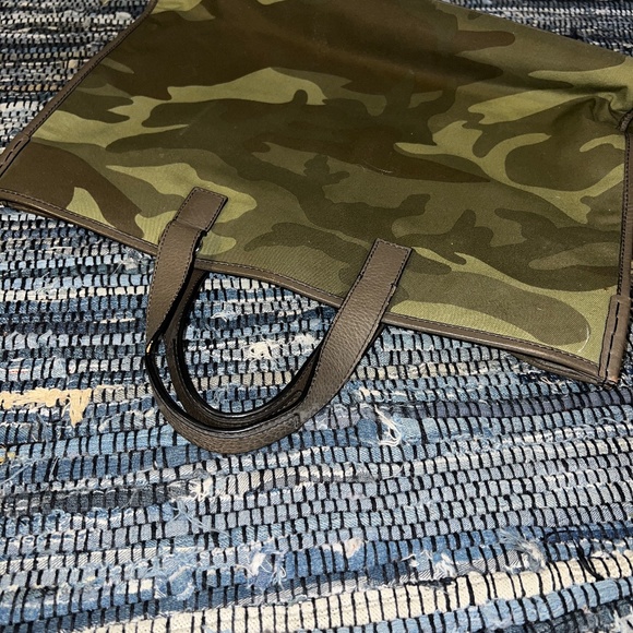 CONTAINER CAMOUFLAGE TWILL BRIEFCASE WITH LEATHER TRIM - Picture 5 of 14